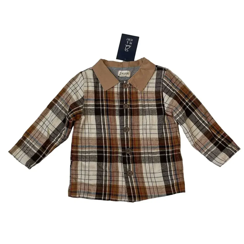 NWT Me & Henry 12Y Plaid Wellford Lumberjack Shirt